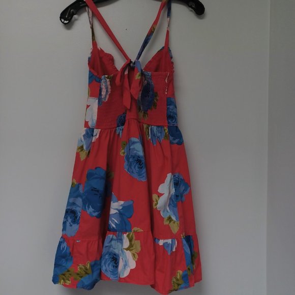Abercrombie & Fitch Girl's Sundress, Red with Bright Florals, Size S - Picture 4 of 6